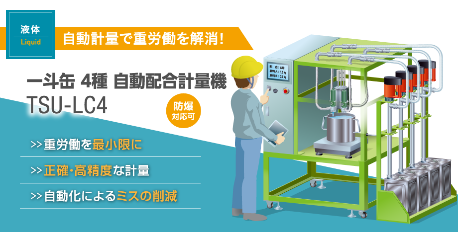 自動計量で重労働を解消!