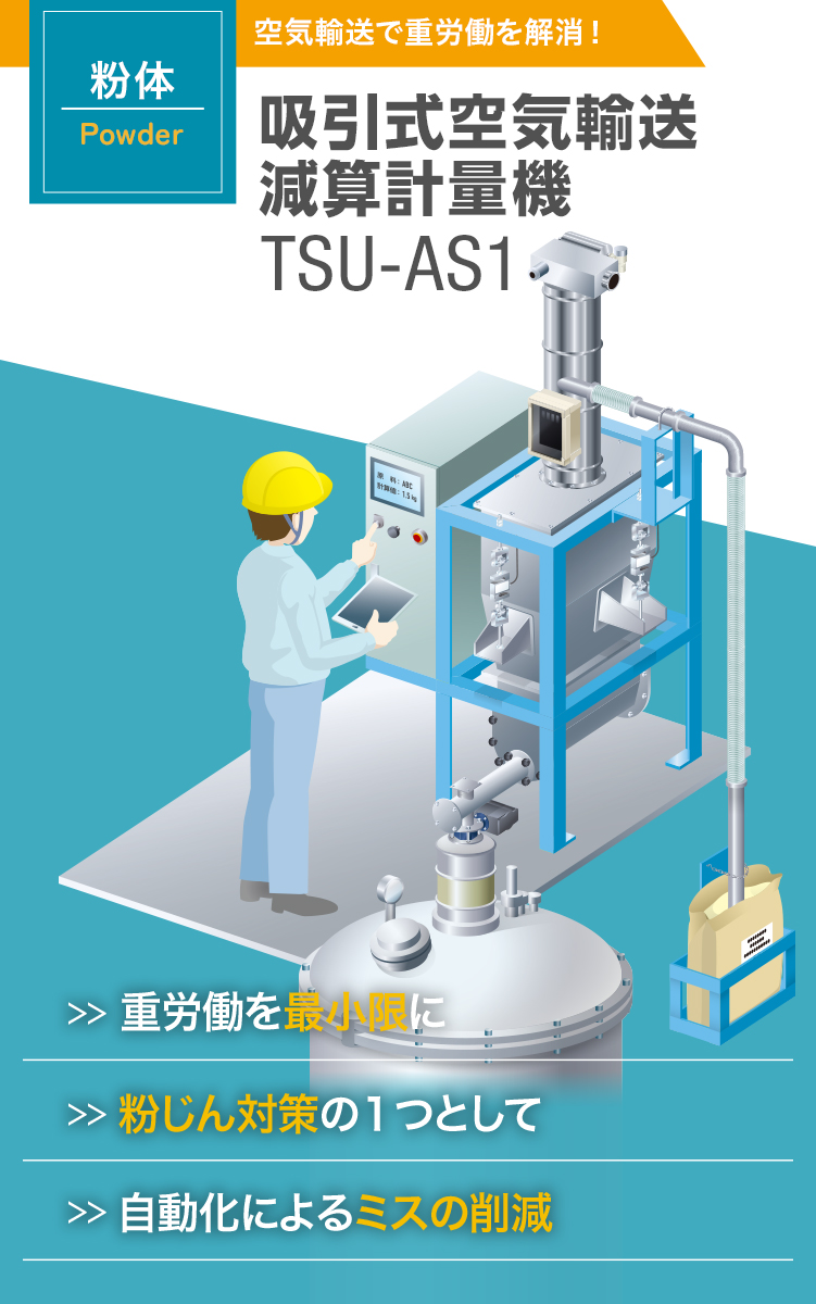 吸引式空気輸送 減算計量機