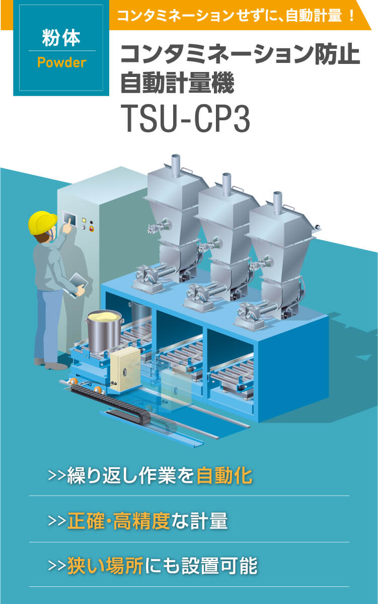 コンタミネーション防止自動計量機 TSU-CP3